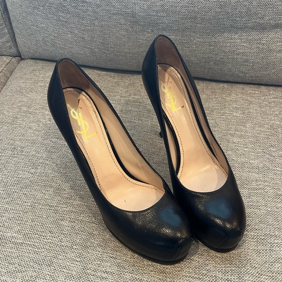 YSL Embossed Leather Double Platform Pumps - Picture 5 of 11